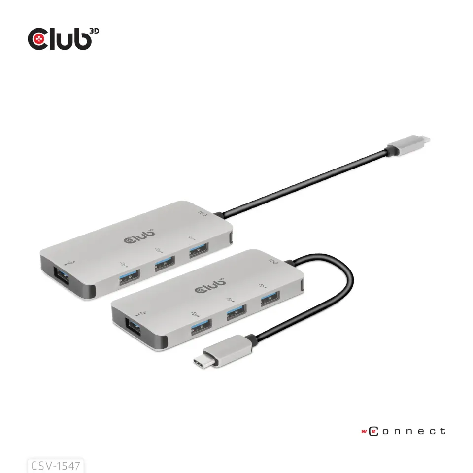 Club3D hub USB-C Gen2 na 10Gbps 4x USB Type-A Hub
