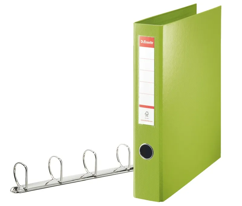 Esselte plast. kroužk. pořadač VIVIDA, 4DR/40mm, hřbet 60 mm, zelená