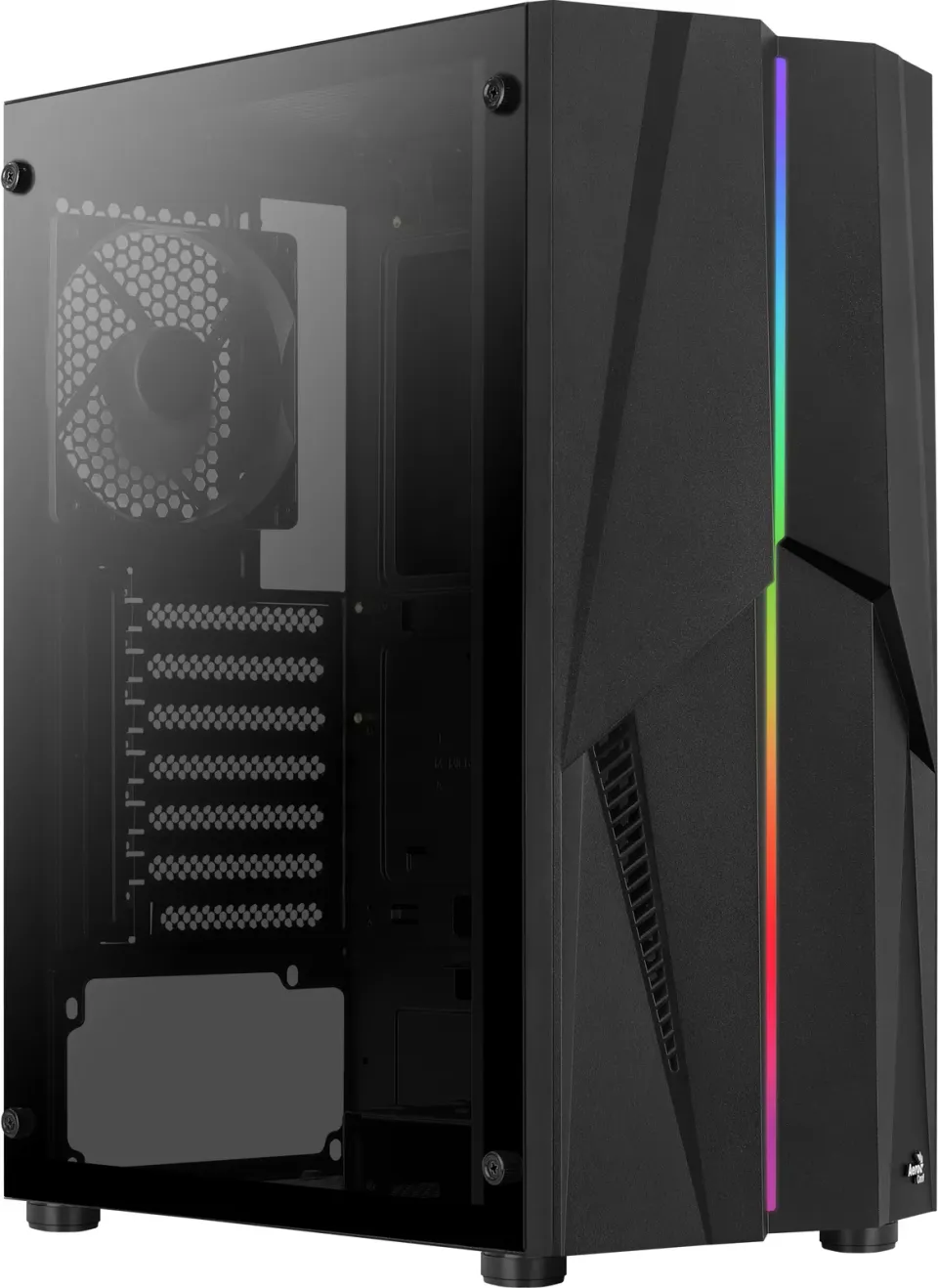 AEROCOOL skříň Mecha, Mid tower, 2x USB 3.0, 2x audio, bez zdroje