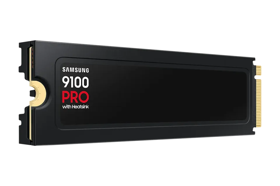 SAMSUNG 9100 PRO 4TB (s chladičem) PCIe 5.0 NVMe SSD M.2 PCIe 5.0 x4 NVMe 2.0 (čtení max. 14800MB/s, zápis max. 13400MB/s)