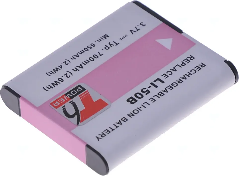 Baterie T6 Power pro Li-50B, D-Li92, DB-100, VW-VBX090, NP-150, LB-050, LB-052, 730mAh, 2,7Wh