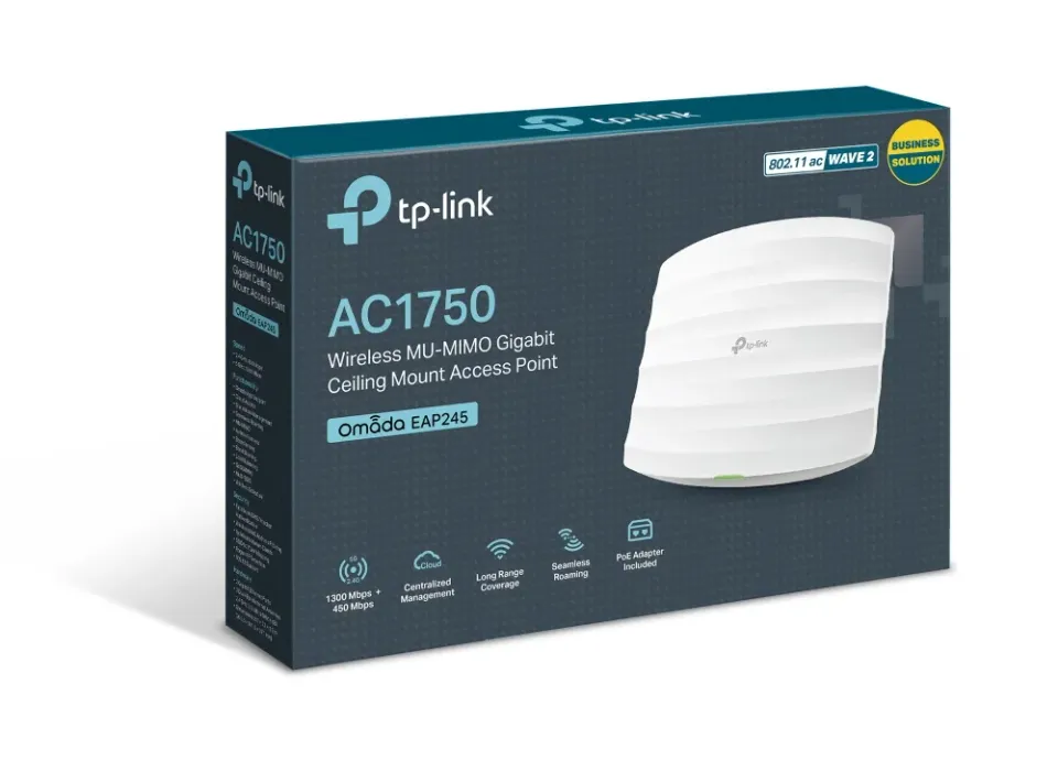 TP-LINK EAP245 Wireless AC1750 Dual Band Gigabit Ceiling Mount Access Point