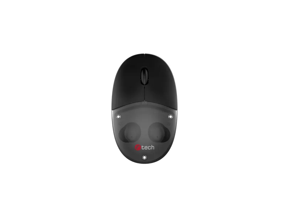 C-TECH Myš s TWS sluchátky WLM-21 Dual mode, bezdrátová, BT5.0 + 2,4GHz, 1600DPI