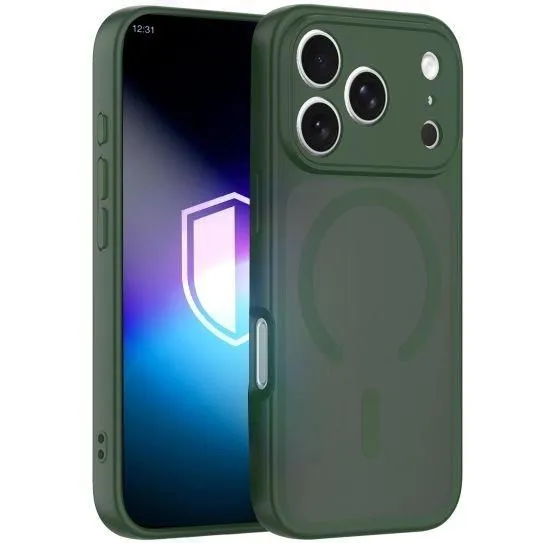 3mk ochranný kryt Misty MagCase Green pro Apple iPhone 17 Pro / 18 Pro