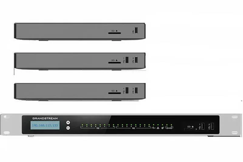 Grandstream UCM6302 Audio VoIP PBX, 500 uživ., 75 soub. hov., audiokonf. 75úč., 2xFXO, 2xFXS port