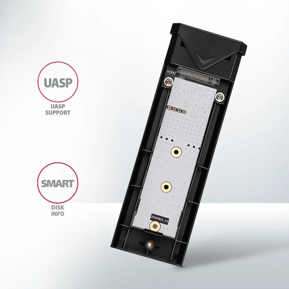 AXAGON EEM2-UG2 USB-C 10Gbps - M.2 NVMe SSD ARROW box, stříbrný