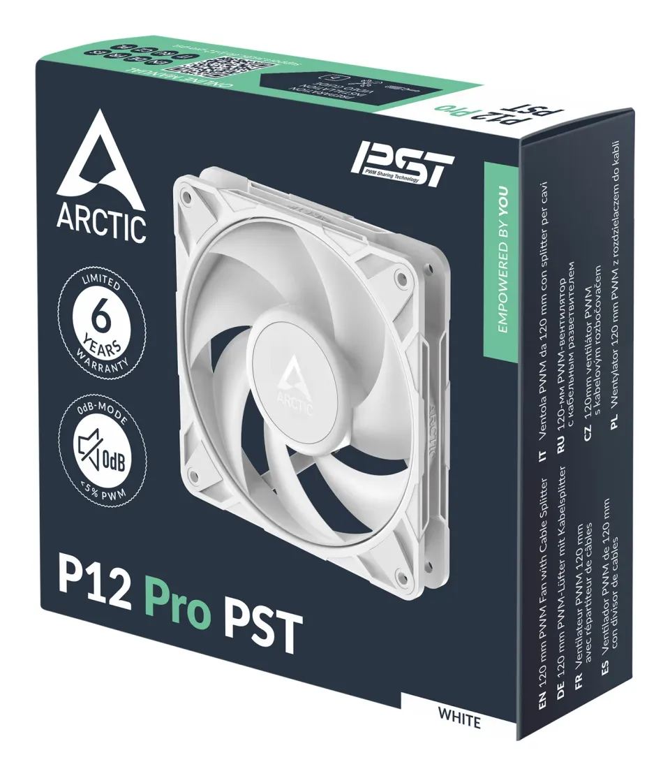 ARCTIC P12 Pro PST ventilátor - 120mm, white