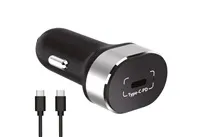 WG - Autonabíječka 1x USB-C, PD 20 W, + kabel Type-C na Type-C, černá
