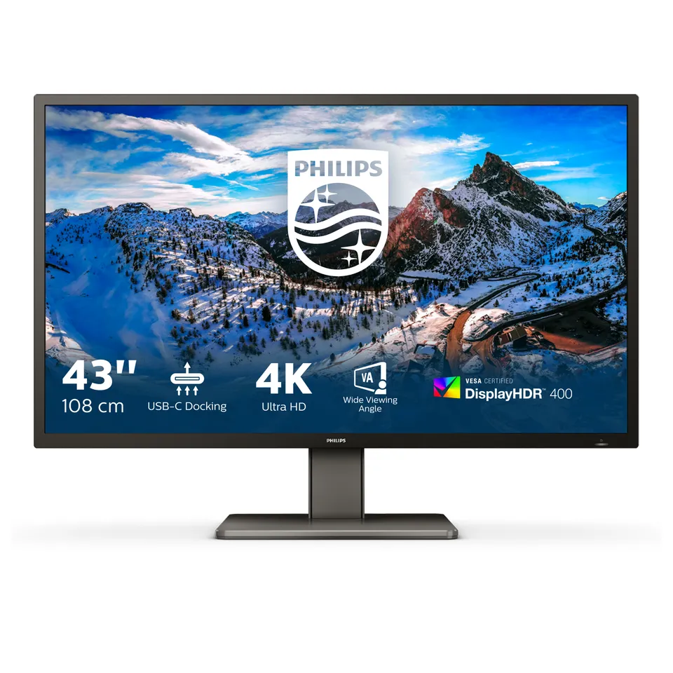 Philips LCD 439P1 42,5" VA 4K/3840x2160@60Hz/4ms/400cd/3xHDMI/DP/3xUSB/USB-C do