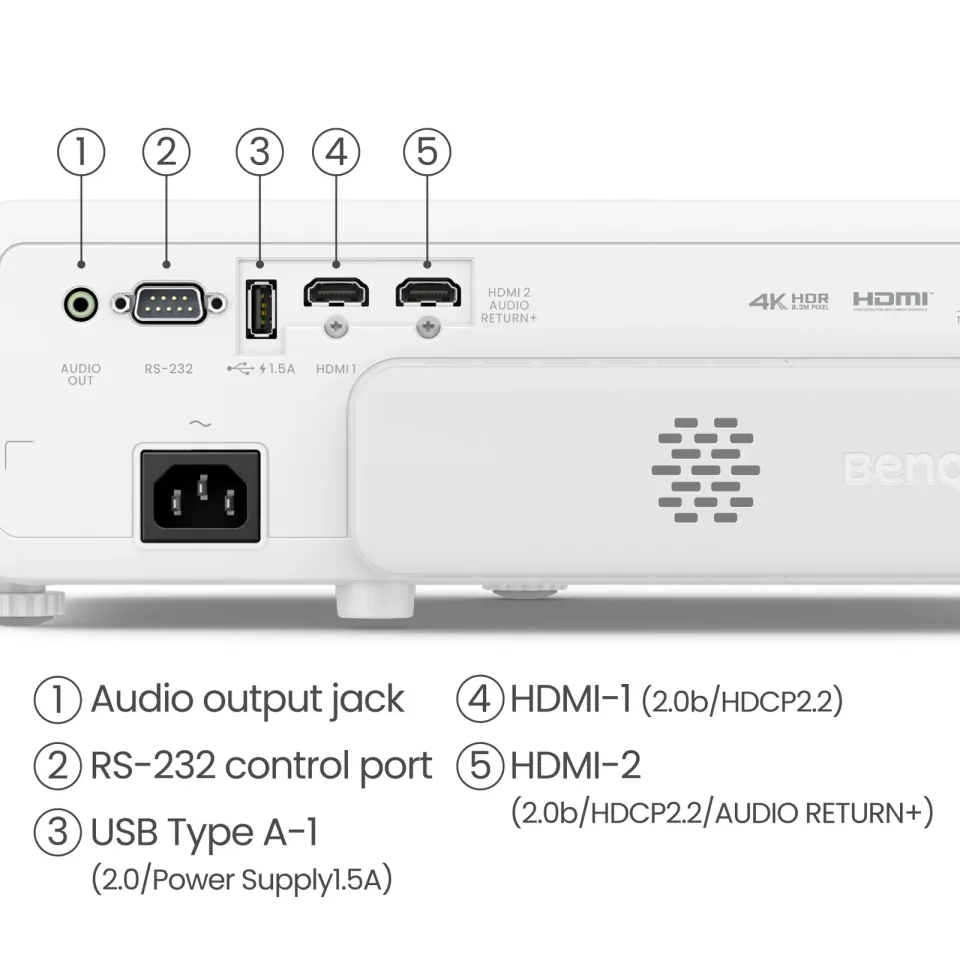 BenQ DLP Projektor TK710STi 4K UHD 3840x2160/3200 ANSI lm/0,69÷0,83/600000:1/2×H