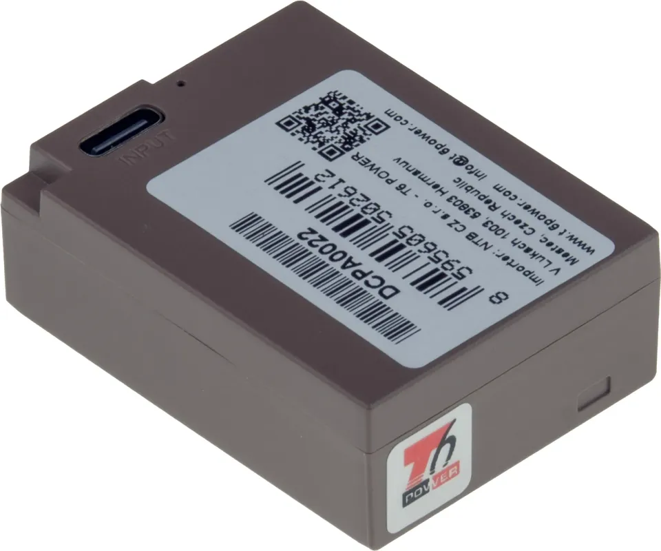 Baterie T6 Power pro Panasonic DMW-BLC12E, BP-DC12, 1050mAh, 7,5Wh, USB-C