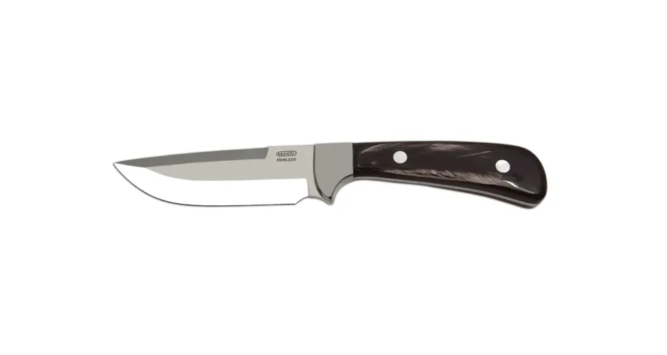 Lovecký nůž LES široký - 398 materiál držadla - střenky buvolí roh