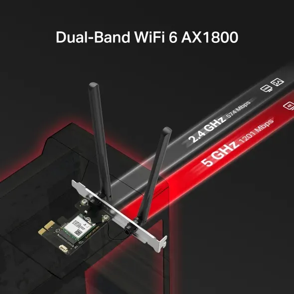 Mercusys MA70XE - Wi-Fi 6 PCIe adaptér s Bluetooth 5.4 AX1800