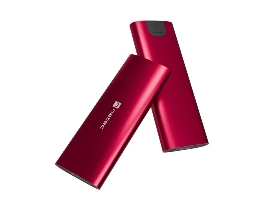 Externí box pro SSD Natec RHINO M.2 NVME LITE USB-C 3.2 GEN 2, hliníkové tělo, RUBY RED