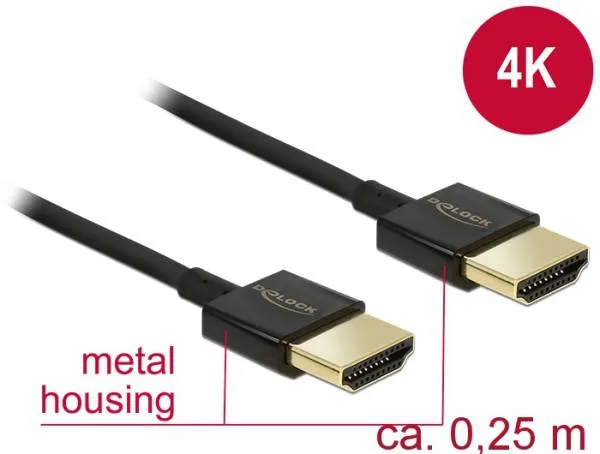 Delock Kabel High Speed HDMI s Ethernetem - HDMI-A samec > HDMI-A samec 3D 4K 0, (85117)