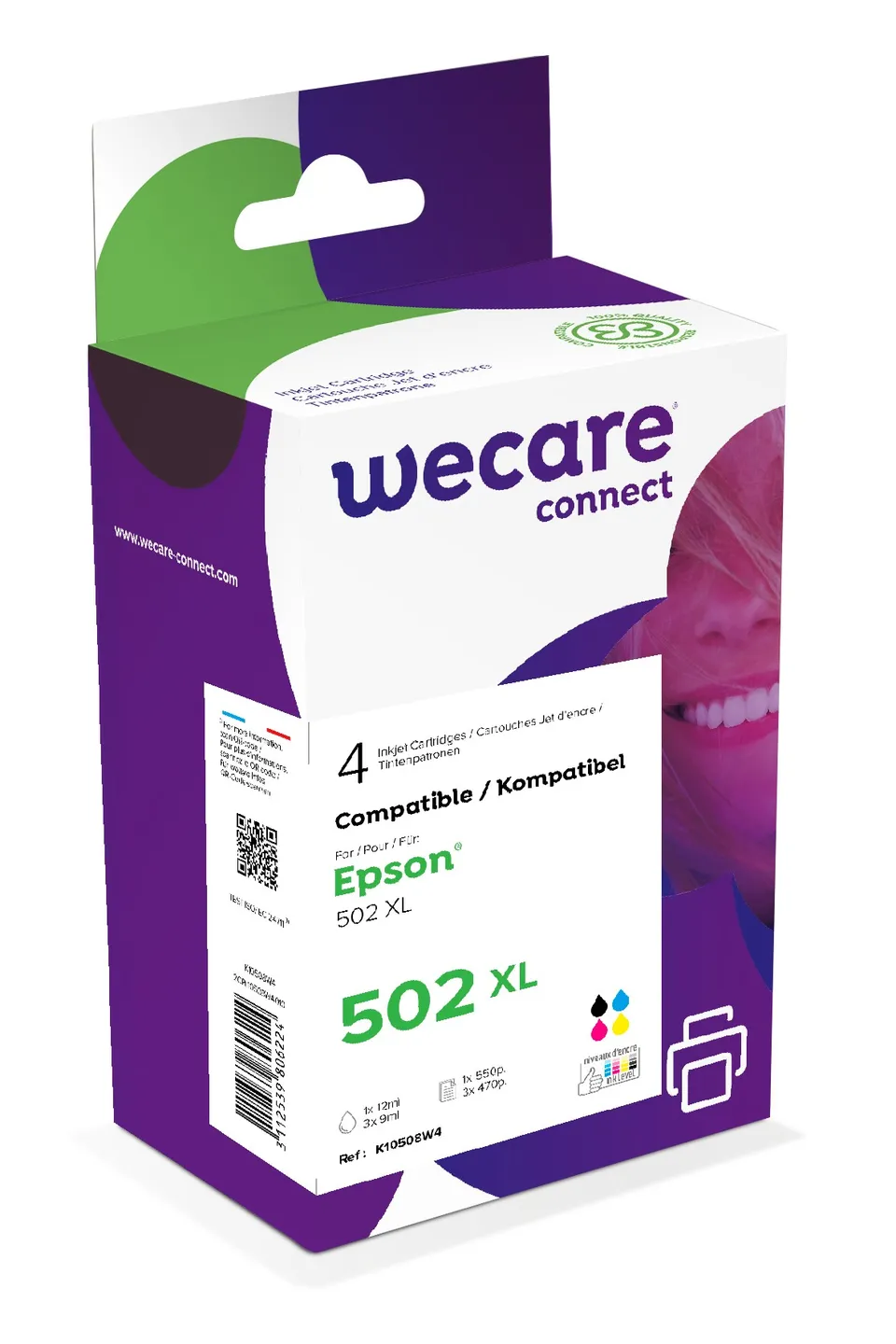 WECARE ARMOR ink sada kompatibilní s EPSON C13T02W64010,CMYK