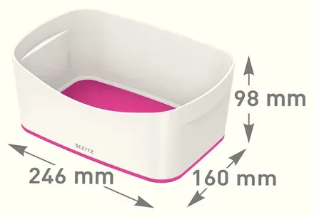 LEITZ Stolní box MyBox, bílá/růžová