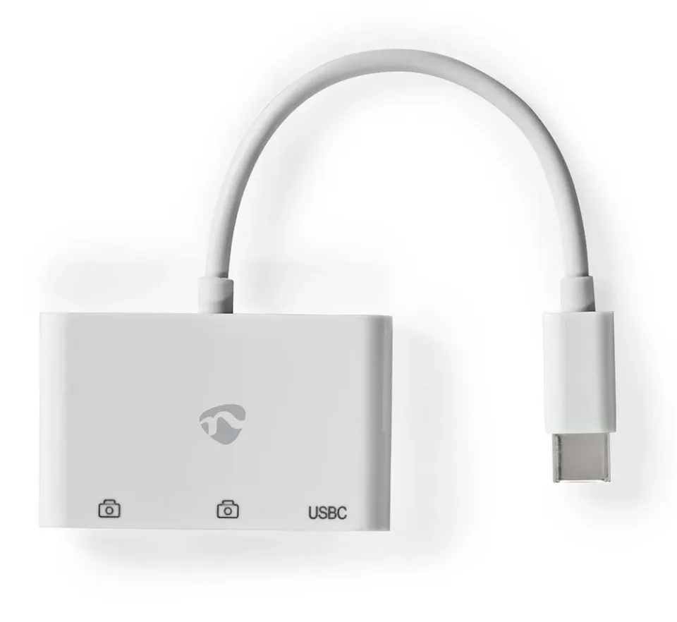 Nedis CCGB64785WT01 - USB hub| 1x USB-C | 1x USB-C / 2x USB 2.0 A Female | 3 Por