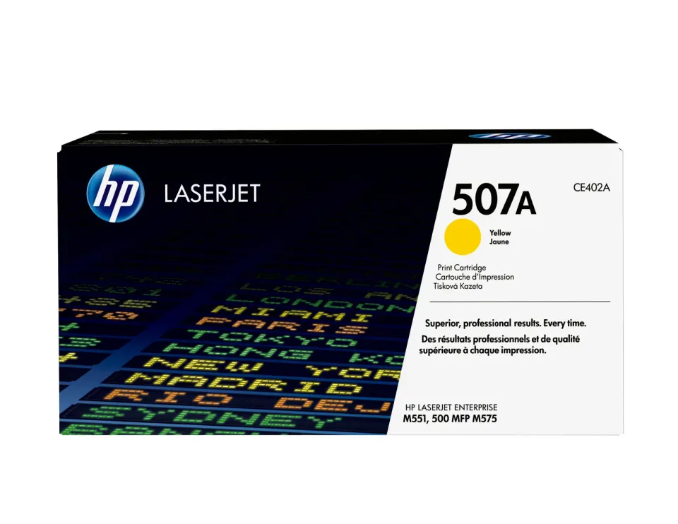 HP CE402A originální toner žlutý č.507A yellow cca 6000str. (pro CLJ M551, M570 žlutý)