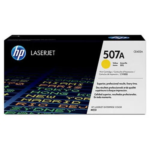 HP CE402A originální toner žlutý č.507A yellow cca 6000str. (pro CLJ M551, M570 žlutý)