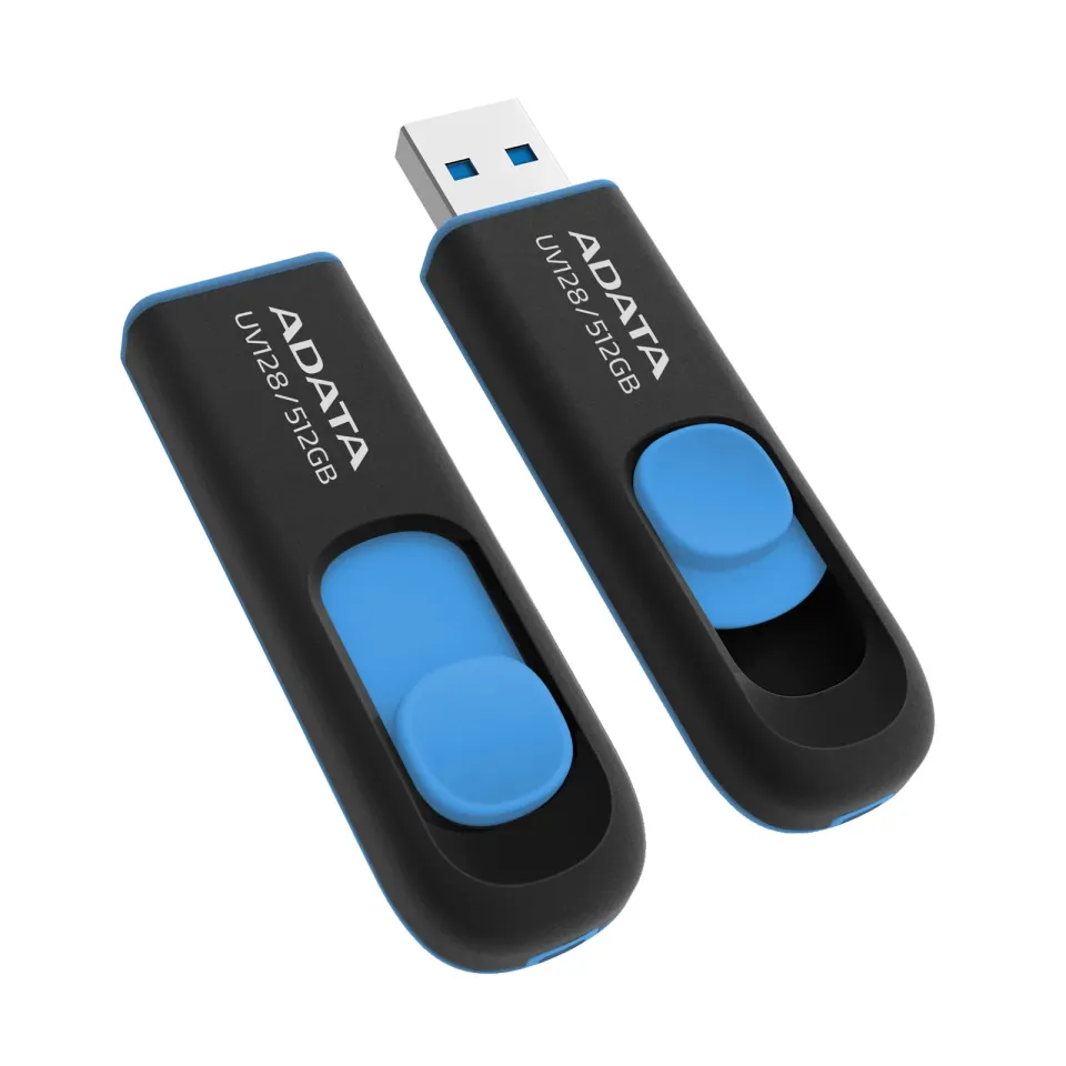 ADATA Flash Disk 512GB UV128, USB 3.2, černo-modrá