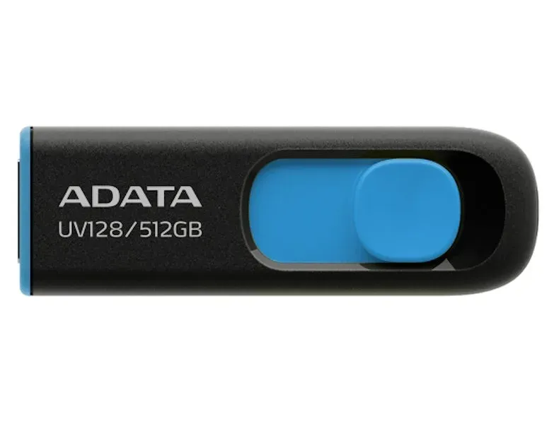 ADATA Flash Disk 512GB UV128, USB 3.2, černo-modrá