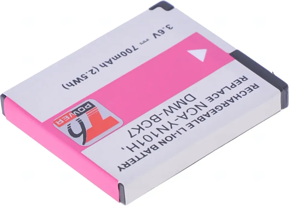 Baterie T6 Power Panasonic DMW-BCK7, DMW-BCK7E, NCA-YN101H, NCA-YN101F, NCA-YN101G, 700mAh, 2,5Wh