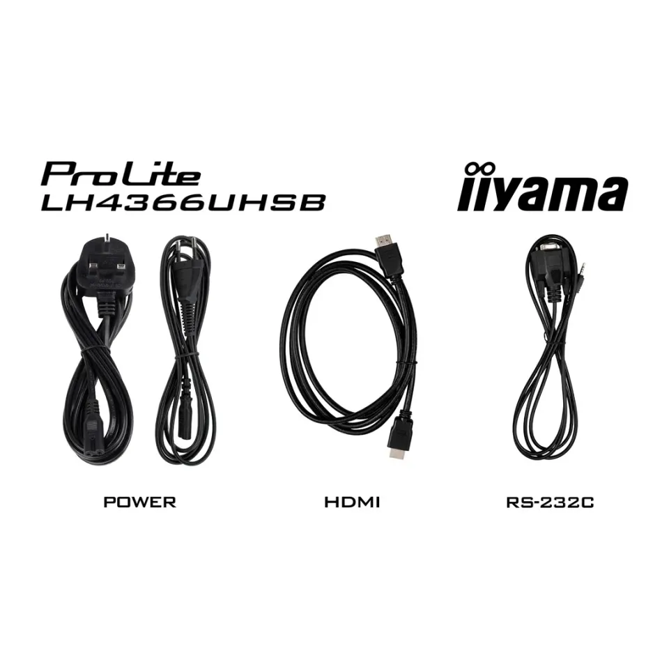 43" iiyama LH4366UHSB-B1AG:4K UHD,VA,IPX5,DP-out