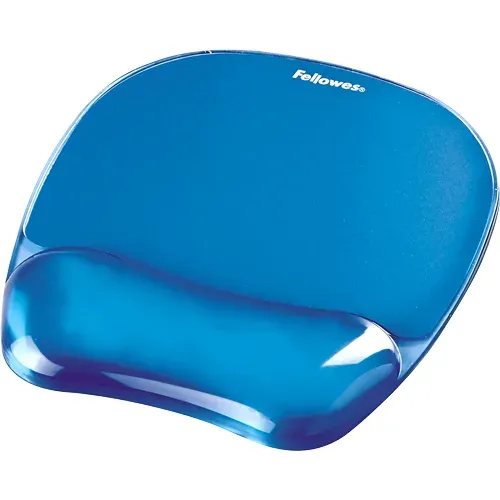 Fellowes podložka pod myš a zápěstí CRYSTAL gelová modrá