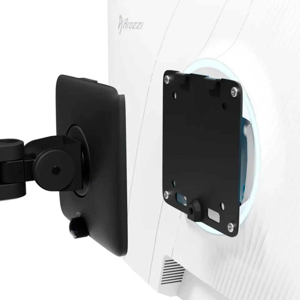 AROZZI ALZARE RGB Black/ stolní držák pro monitory/ RGB/ plynový píst/ kovový/ černý