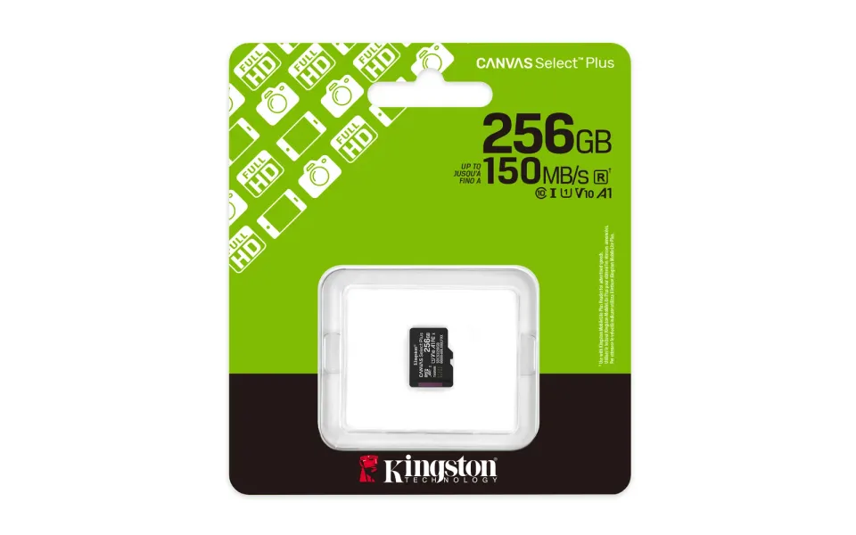 KINGSTON 256GB microSDXC CANVAS Plus Memory Card 150MB/s Read, UHS-I Speed Class