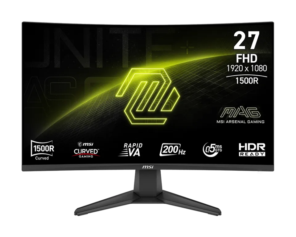MSI MAG 276CF E20 Gaming monitor 27" zakřivený Rapid VA/FHD/200Hz/0,5ms/2xHDMI/D