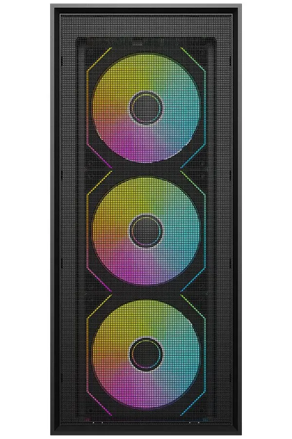 Krux skříň Vox / ATX / 3x140mm a 1x120 mm ARGB fan / USB 2.0 / USB 3.0 / USB-C / tvrzené sklo / černá