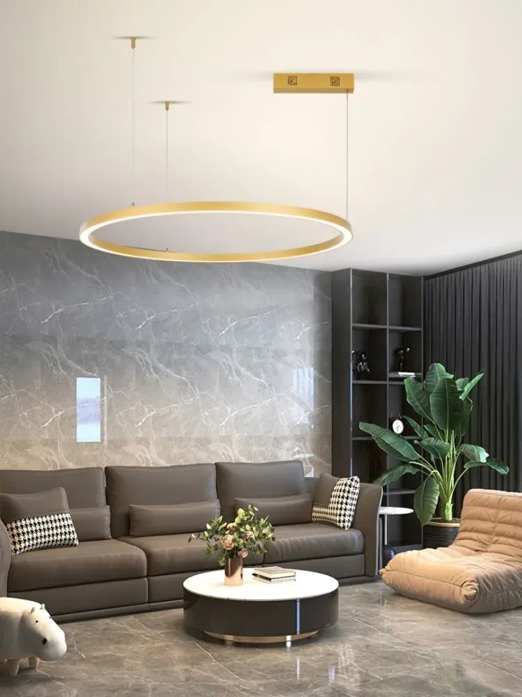 IMMAX NEO FINO NEW SMART závěsné svítidlo 1 kruh, 80cm, 60W, zlaté, Zigbee 3.0, TUYA