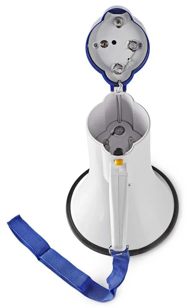 Nedis MEPH150WT - Megafon | 10 W | Dosah 250 m | Vestavěný mikrofon | Bílá / Mod