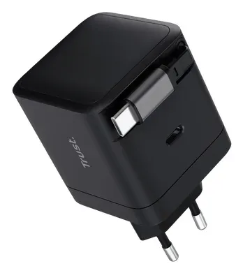 TRUST Nabíječka MAXO 65W, s kabelem, USB-C, černá