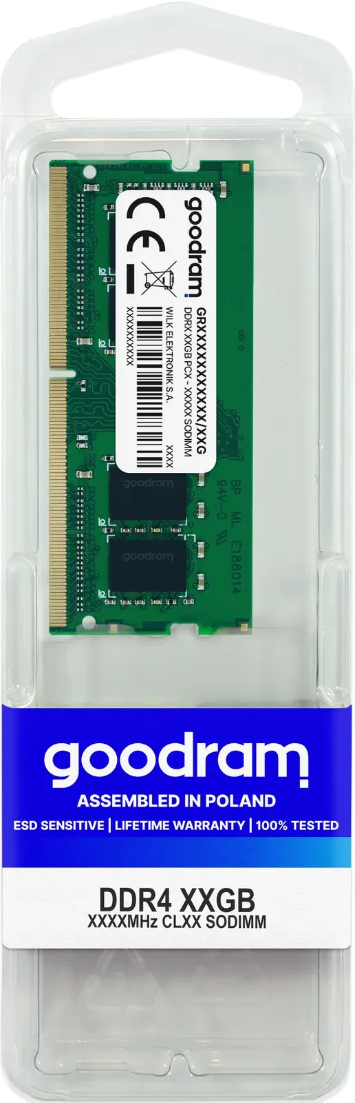 GOODRAM SODIMM DDR4 16GB 2666MHz CL19, 1.2V