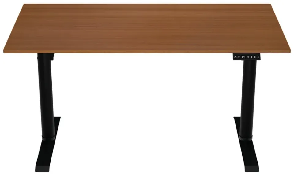 AROZZI herní stůl ARENA NORDICO Dark Walnut/ motorizovaný/ barva deska ořech, nohy černé/ šíře 140cm/ výška 71-115 cm