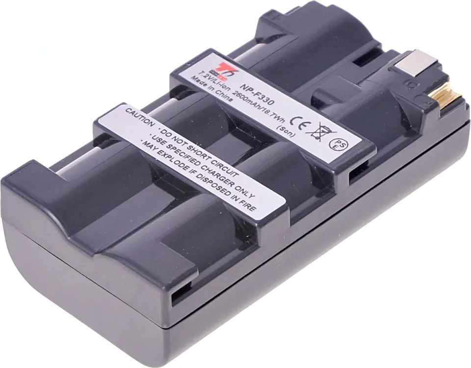 Baterie T6 power Sony NP-F330, NP-F530, NP-F550, NP-F570, 2600mAh, 18,7Wh, šedá