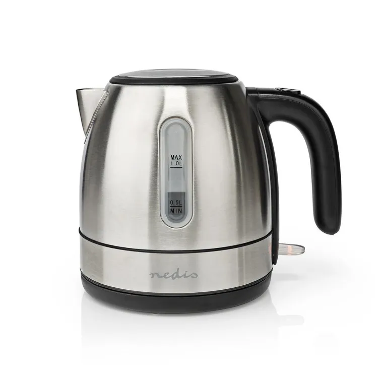 Nedis KAWK300EAL - Rychlovarná konvice | 1.0 l | Nerezová Ocel | Hliník | Otočný