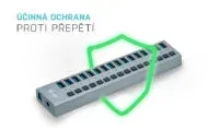 i-tec USB 3.0 Charging HUB 16 Port + Power Adapter 90 W