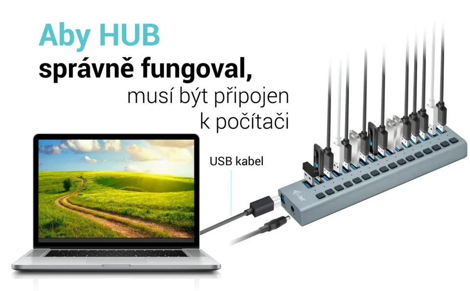i-tec USB 3.0 Charging HUB 16 Port + Power Adapter 90 W
