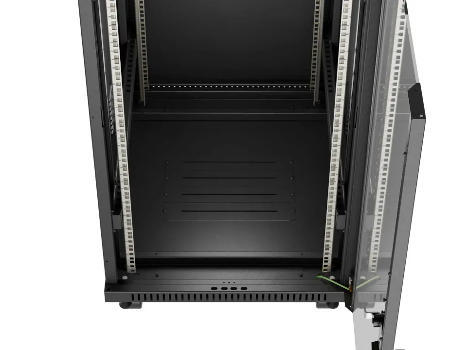 LANBERG Volně stojící skříň 19" 42U/600x800 (v rozloženém stavu) skleněné dveře