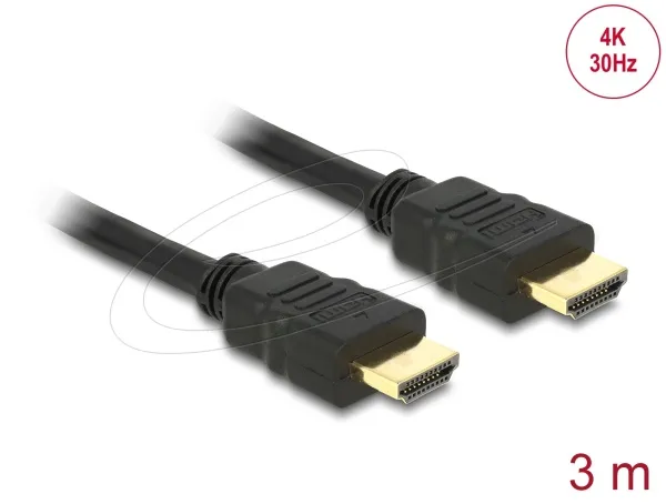 Delock Kabel High Speed HDMI with Ethernet – HDMI A samec > HDMI A samec 4K 3m