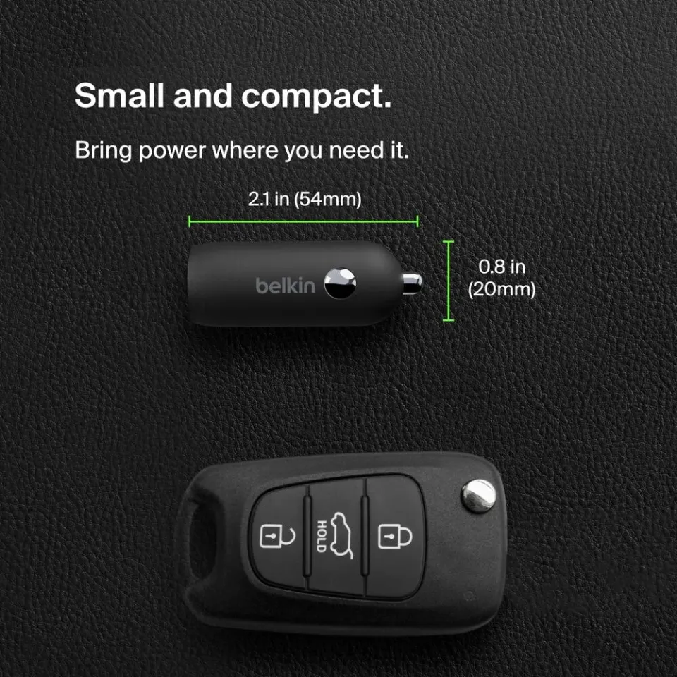 Belkin BOOSTCHARGE 30W USB-C Power Delivery PPS nabíječka do auta + 1m USB-C na