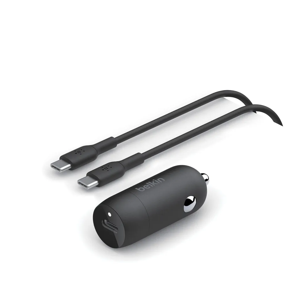 Belkin BOOSTCHARGE 30W USB-C Power Delivery PPS nabíječka do auta + 1m USB-C na (CCA004bt1MBK-B6)