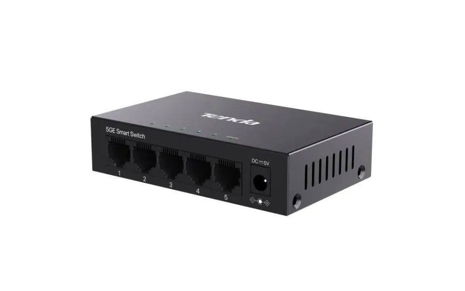 Tenda TEG2205D Websmart L2 cloud managed switch, 5x 10/100/1000 Mbps, Kov, Fanless - bez ventilátorů