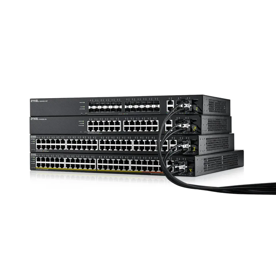 Zyxel XGS2220-30HP, L3 Access Switch, 400W PoE, 16xPoE+/10xPoE++, 24x1G RJ45 2x10mG RJ45, 4x10G SFP+ Uplink, incl. 1 yr