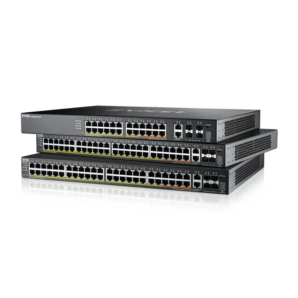 Zyxel XGS2220-30HP, L3 Access Switch, 400W PoE, 16xPoE+/10xPoE++, 24x1G RJ45 2x10mG RJ45, 4x10G SFP+ Uplink, incl. 1 yr