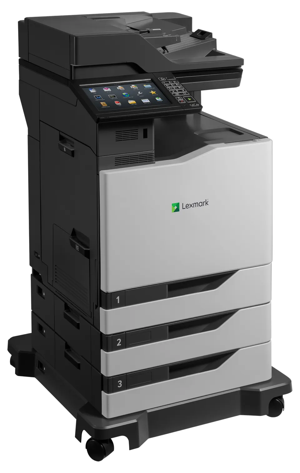Lexmark CX825dte – barevná laserová multifunkce A4 4 v 1 s faxem, 52 str./min, DADF, 10" displej, 1 750 listů